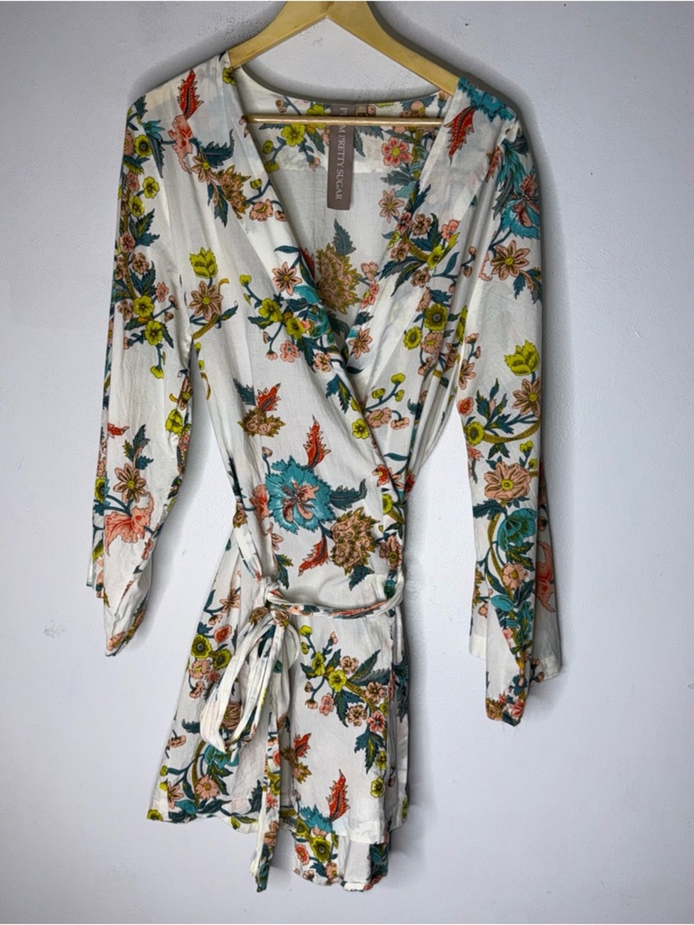 plum pretty sugar Floral Cotton Kimono Robe XL